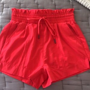 Vibrant Coral Vanilla Star Shorts with Pockets